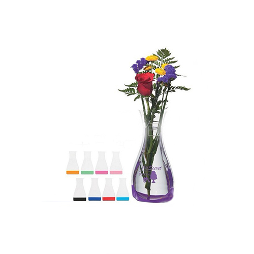clear big unbreakable flower folding tall pvc vases plastic home decoration