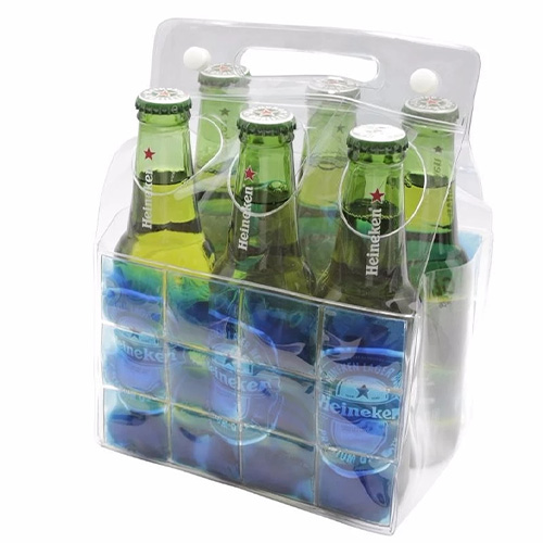 Durable Wine Chilling Bag Clear Transparent PVC Champagne Beer Ice Bag