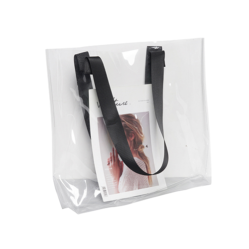 High quality transparent clear pvc bag pvc tote bag with customized logo