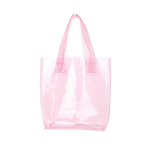 Customized Wholesale Fashion Large Clear PVC Women's Tote Bags Beach Bag Plastic Shopping Bag With Own Logo