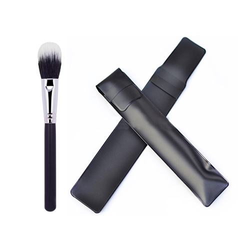 Hot selling new style plain custom black frosty matte pvc makeup brush bag